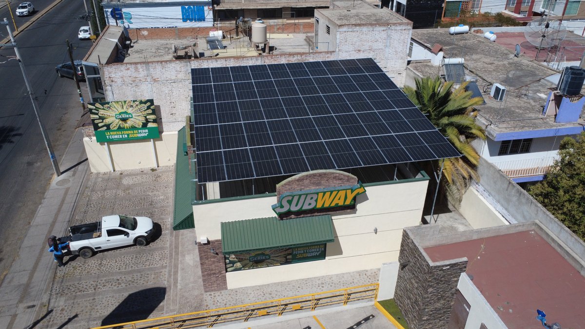 Paneles solares franquicias Subway