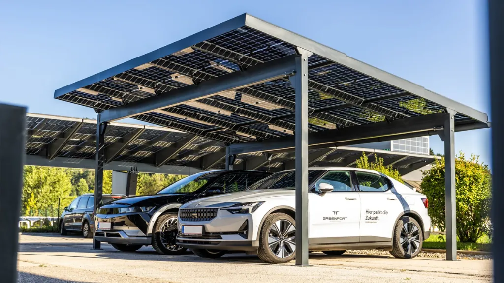 Carports solares y estaciones de recarga para autos eléctricos Solarity